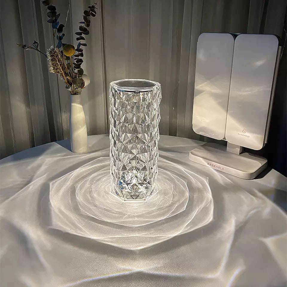 Rose Crystal Rechargeable Table Lamp, Diamond Touch Sensor Battery Desk Lamp, LED Romantic Desk Light, RGB Remote Control Night Light Projection Table Lamp Rose Crystal Rechargeable Table Lamp, Diamond Touch Sensor Battery Desk Lamp, LED Romantic Desk Light, RGB Remote Control Night Light Projection Table Lamp